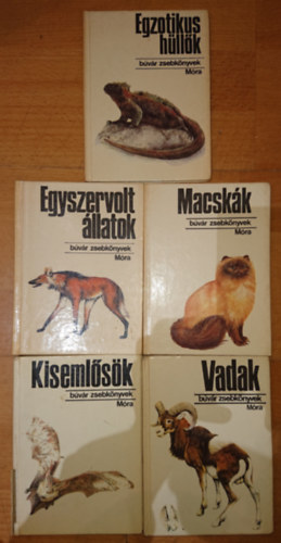 5 knyv llatokrl a Kolibri knyvek kzl: Kisemlsk, Vadak, Egyszervolt llatok, Macskk, Egzotikus hllk
