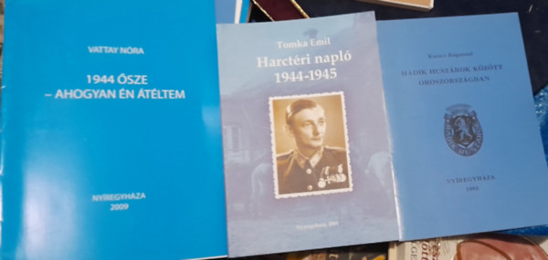 Galambos Sndor Vattay Nra - Patak Gbor, Karacs Zsigmond Kujbusn Mecsei va  (szerk.) - 4 db knyv: Vattay Nra: 1944 sze, Emlkezetl (A mlenkij robotra elhurcolt beregiek, szabolcsiak s szatmriak nvsora, Patak Gbor: Gulcs trtnete, Karacs Zsigmond: Hadik huszrok kztt Oroszorszgban)