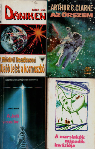 James Kahn, Isaac Asimov, Erich Von Daniken Arthur C. Clarke - 4 db Sci-fi egytt: jabb jelek a kozmoszbl, A marslakk msodik invzija, A Jedi visszatr, Az rszem.