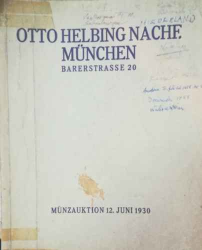 Otto helbing nache mnchen barerstrasse 20 mnzauktion 7. juni 1932