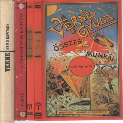Verne Gyula  (Jules Verne) - 4 db. kalandregny (A kt Kip testvr + Vres drma Livniban + A tizent ves kapitny + Nemo kapitny)