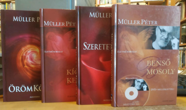 Müller Péter - 4 db Müller Péter: Kígyó és kereszt + Benső mosoly + SzeretetKönyv + ÖrömKönyv