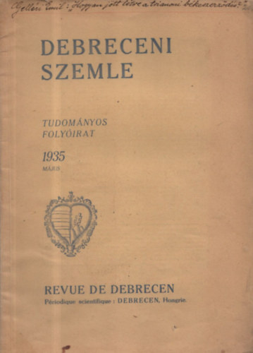 Debreceni Szemle (Tudomnyos folyirat) 1935/mjus