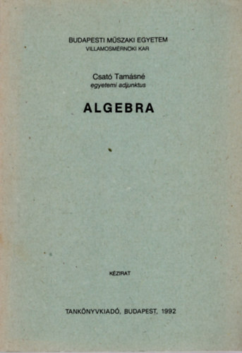 Csat Tamsn - Algebra