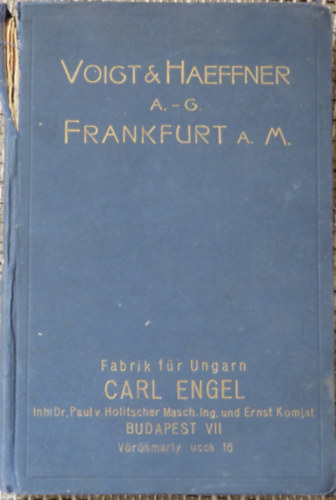 Voigt & Haeffner A. - G. -  Spezialfabrik elektrischer Starkstromapparate - Ausgabe 1925