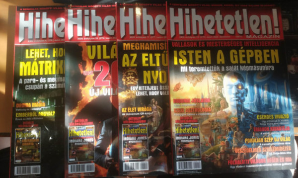 Sz�cs R�bert  (szerk.) - 4 db Hihetetlen magazin (sz�rv�nysz�mok, adatok a term�klapon)