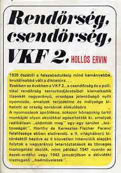 Holls Ervin - Rendrsg, csendrsg, VKF 2.