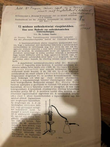dr. Srkny Sndor - j mdszer anthrakotmiai vizsglatokhoz
