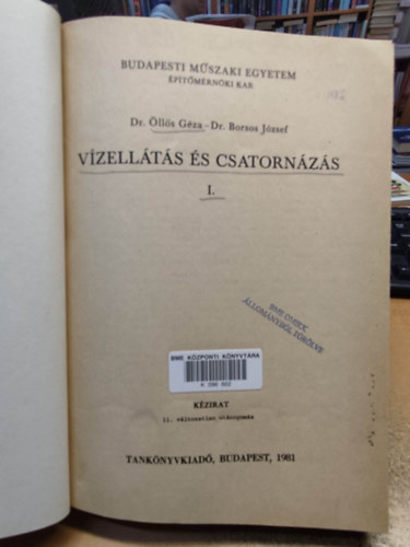�ll�s G�za dr.-Borsos J�zsef dr. - V�zell�t�s �s csatorn�z�s I.