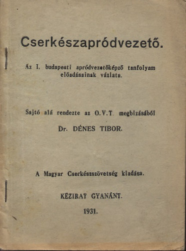 Dr. Dnes Tibor - Cserkszaprdvezet