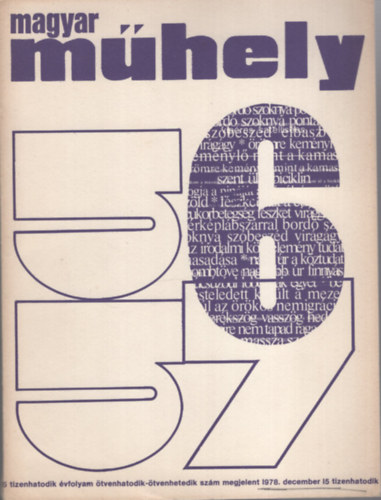 Magyar M�hely 1978 december 15. (16. �vf. 56-57. sz�m)