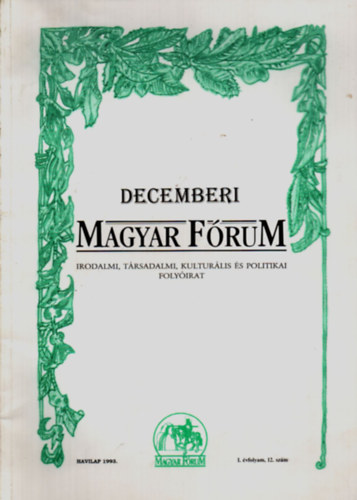 Csurka Istvn - Havi Magyar Frum-december(1993.)