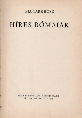 Plutharkosz - Hres rmaiak