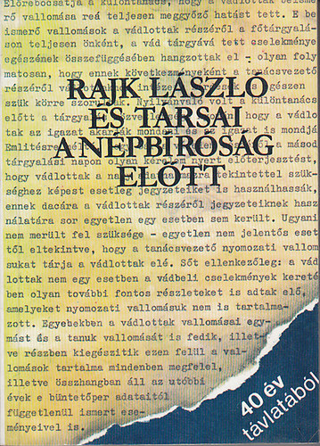 Rajk László és társai a népbíróság előtt