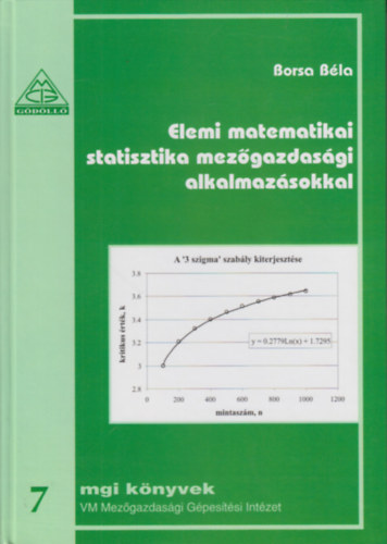 Borsa Bla - Elemi matematikai statisztika mezgazdasgi alkalmazsokkal - mgi knyvek 7