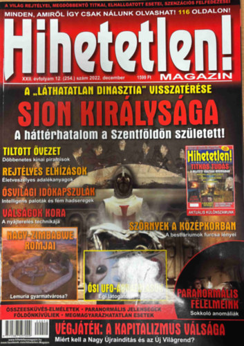 Hihetetlen magazin XXII. �vfolyam 12. (254.) sz�m 2022. december