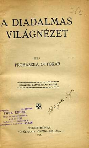 Prohszka Ottokr - A diadalmas vilgnzet