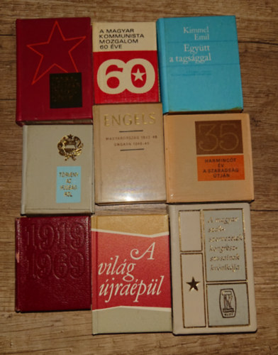 Engels - 9 politikai minikönyv a szocialimus éveiből ( a könyvcímek a leírásban olvashatók)