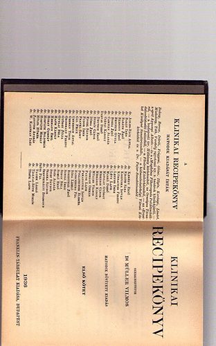 Dr. M�ller Vilmos - Klinikai recipek�nyv I-II.