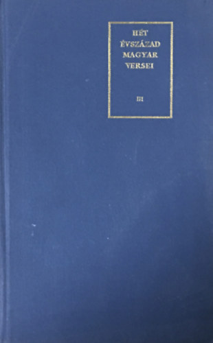 Ht vszzad magyar versei III.