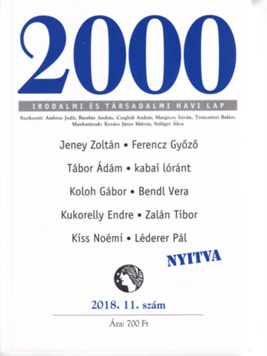 2000 Irodalmi s Trsadalmi Havi Lap - 2018. 11. szm