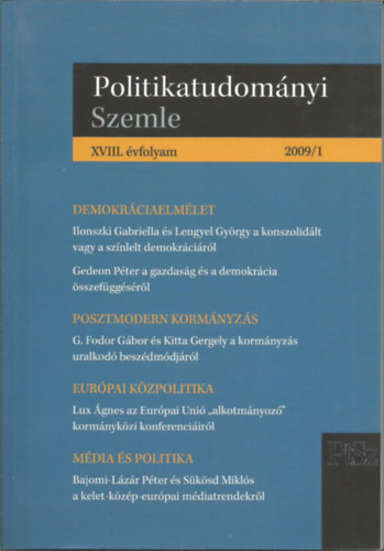 Politikatudomnyi Szemle 2009/1