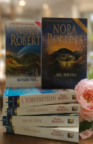 Nora Roberts - 6 db-os KÖNYVMENTŐ AJÁNLAT, romantikus: Vetélytársak+ Kincses szívek+ A játék szabálya+ A törvénytelen+ Egyszer volt...+ ...Hol nem volt...