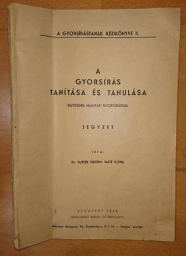 A gyorsírás tanítása és tanulása
