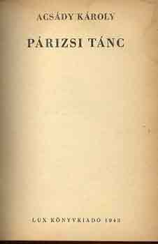 Acsády Károly - Párizsi tánc