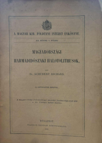 Dr. Vogl Viktor - A Vinodol Eocn Mrginak Faunja  - klnlenyomat 1912.