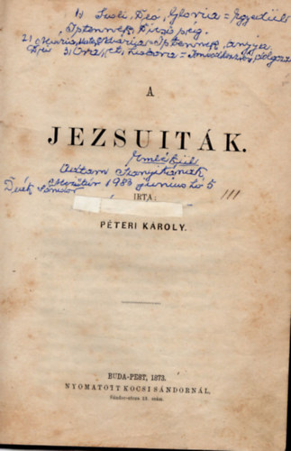 Pteri Kroly - A Jezsuitk