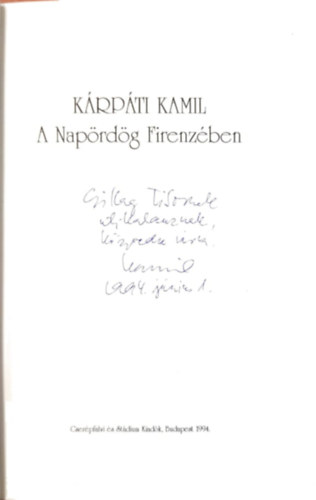Krpti Kamil - A Naprdg Firenzben