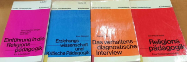 Lutz Rssner, Gerd Bockwoldt, Hans Joachim Drger, Jrgen Lott, Gert Otto Rainer Lutz - 4 db Urban-Taschenbcher: Religionspdagogik: Eine Problemgeschichte (183) + Das verhaltendiagnostische Interview (262) + Einfhrung in die Religionspdagogik: Ein Arbeitsbuch (631) + Erziehungswissenschaft und Kritische Pdagogik (830)