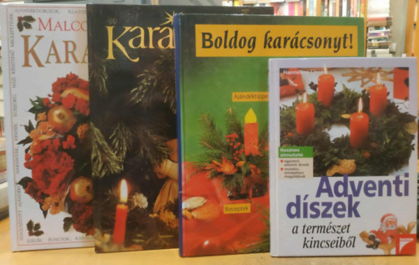 Falken-Verlag, Steinert Ágota , Malcolm Hillier Hannelore Linse (szerk.) - 4 db ünnepi gasztronómia: Boldog karácsonyt! + Adventi díszek a természet kincseiből + Karácsony (Steiner) + Karácsony (Hillier)
