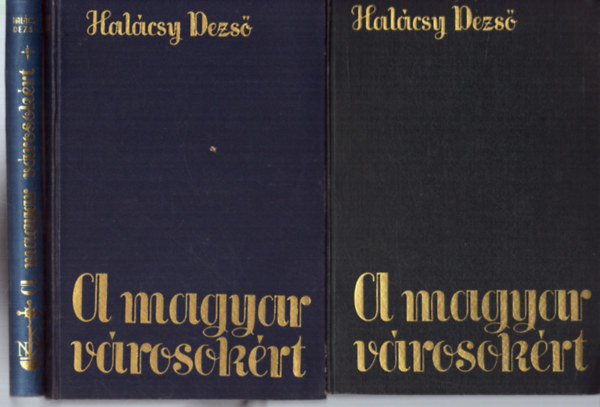 Halcsy Dezs - 3 db Halcsy ktet: A magyar vrosokrt - 3 fle kiads