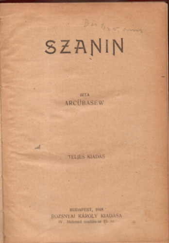 Arcübasew - Szanin