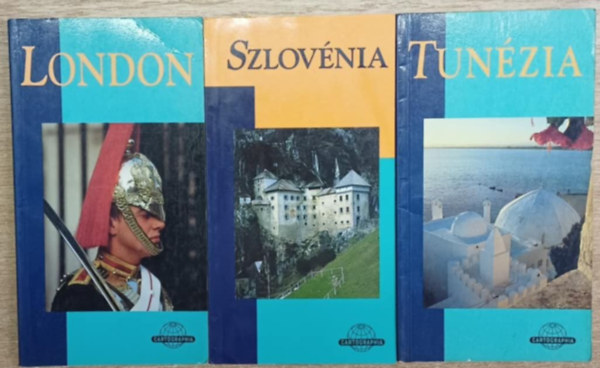 Michael Tomkinson, Susan Grossman Horv�th Tibor - 3 db Cartographia �tik�nyv: London - Tun�zia - Szlov�nia