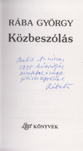 R�ba Gy�rgy - K�zbesz�l�s (Dedik�lt)