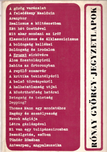 R�nay Gy�rgy - Jegyzetlapok