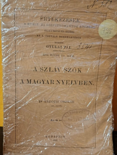 Gyulai P�l - A szl�v sz�k a magyar nyelvben