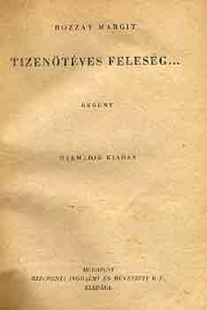 Bozzay Margit - Tizentves felesg