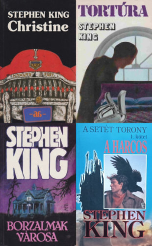 Stephen King - 4 db Stephen King horror: Tortúra + A harcos (A setét torony 1.) + Borzalmak városa + Christine