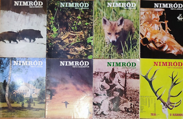 8db Nimr�d magazin - 1981. febru�r, m�rcius, m�jus, j�nius, j�lius, augusztus, okt�ber, december