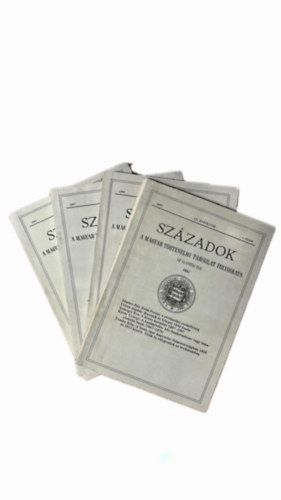 Magyar Történelmi Társulat - Századok - 127. évfolyam -1993 -1-6. szám (4db, teljes évfolyam)