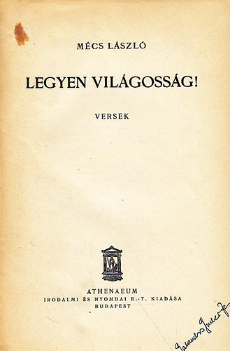 M�cs L�szl� - Legyen vil�goss�g!