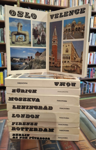 Fajth Tibor, �r�gdi Gy�rgy, Vink� J�zsef, Szathm�ri G�bor, Csath� Istv�n, Ember M�ria, Wellner Istv�n, Lindner L�szl� Szerk.: Borsai Lip�tn� - 10 db Panor�ma �tik�nyv, K�NYVMENT� AJ�NLAT: Oslo, Velence, R�ma, Z�rich, Moszkva, Leningrad, London, Rotterdam, Berlin az NDK f�v�rosa
