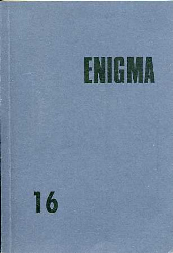 Enigma m�v�szetelm�leti foly�irat, V. �vf., 1998., 16. sz�m