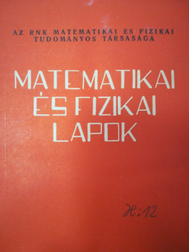 Matematikai s fizikai lapok 6. 1961 jnius