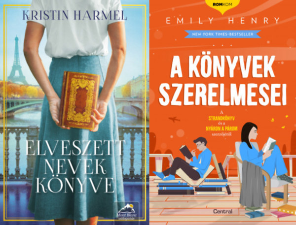 Kristin Harmel Emily Henry - A knyvek szerelmesei + Elveszett nevek knyve (2 m)