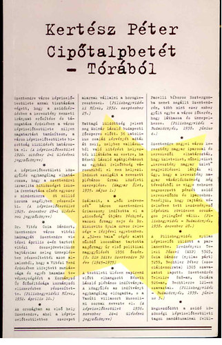 Kert�sz P�ter - Cip�talpbet�t - T�r�b�l